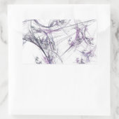 Spike Web Fraktal Background Rectangle Aufkleber (Tasche)