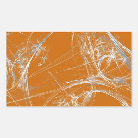 Spike Web Fraktal Background Rectangle Aufkleber (Vorderseite)