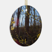 Spikebush-Blume im Frühjahr Keramik Ornament (Rechts)