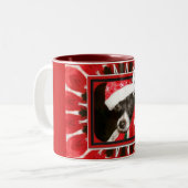 Spiked Eggnog Dog Zweifarbige Tasse (Vorderseite Links)