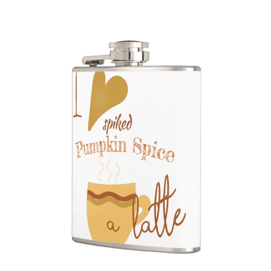 Spiked Pumpkin Gewürz ein Latte humorvolle Custom Flachmann (Links)
