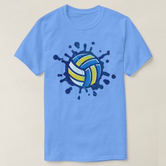 Spiker Setter Server Beach Volleyball Wasserplatin T-Shirt (Design vorne)
