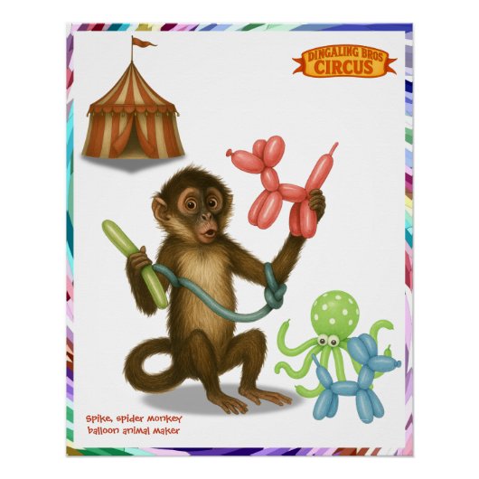 Spikes Ballon-Affen-Magie Poster (Vorderseite)