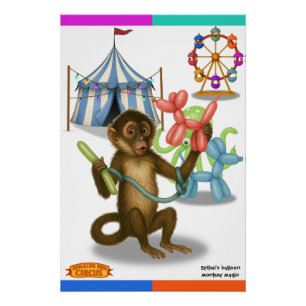Spikes Ballon-Affen-Magie Poster
