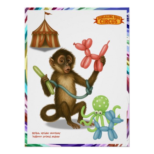 Spikes Ballon-Affen-Magie Poster (Vorderseite)