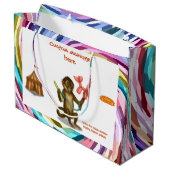 Spikes Ballonaffen-Magie Große Geschenktüte (Rückseite Schrägansicht)