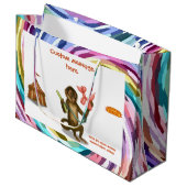 Spikes Ballonaffen-Magie Große Geschenktüte (Vorderseite Schrägansicht)