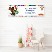 Spike's balloon monkey magic banner (Insitu)