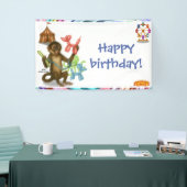 Spike's balloon monkey magic birthday banner (Messeveranstaltung)
