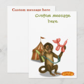 Spike's balloon monkey magic dankeskarte (Vorne/Hinten)