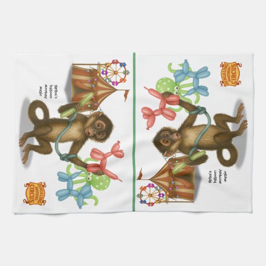 Spike's balloon monkey magic geschirrtuch (Horizontal)