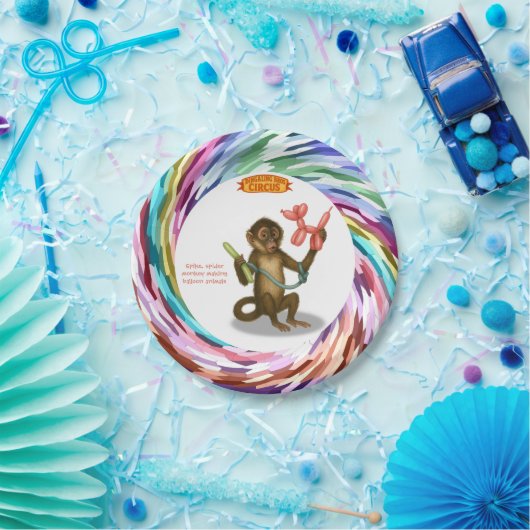 Spike's balloon monkey magic pappteller (Party)