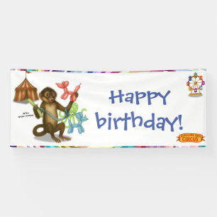 Spikes Luftballon-Affen-Magie-Geburtstag Banner