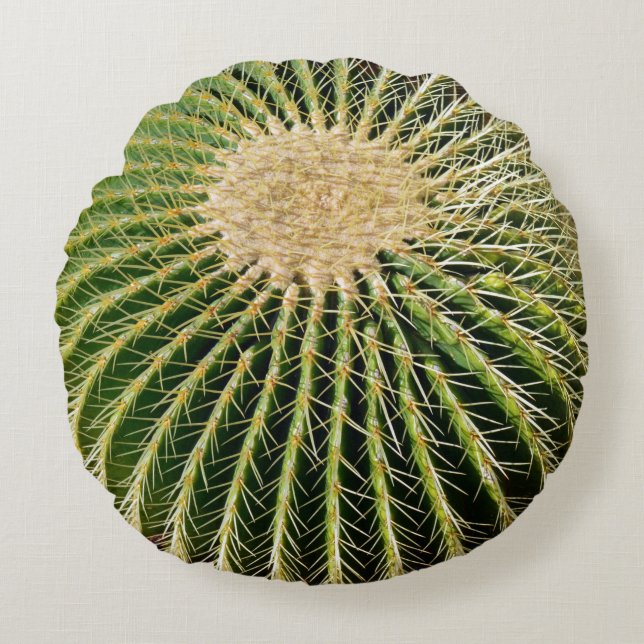 Spikey Look Cactus Cushion Rundes Kissen (Vorderseite)