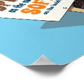 Spiky auf dem Funny Igel Picket Sign Poster (Ecke)