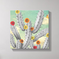 Spiky Cactus Blume Collage Art
