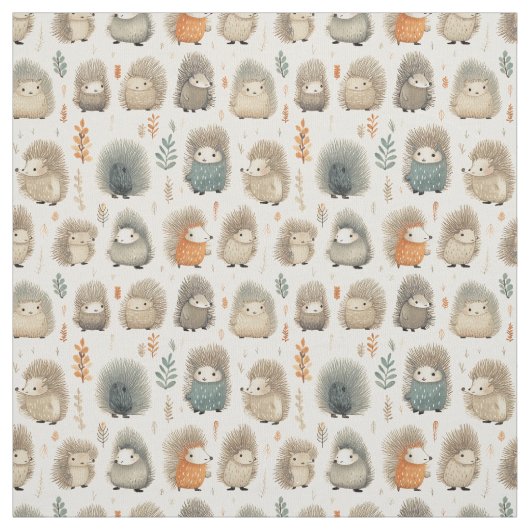 Spiky Charm: Whimsy Porcupine Stoff (Muster)