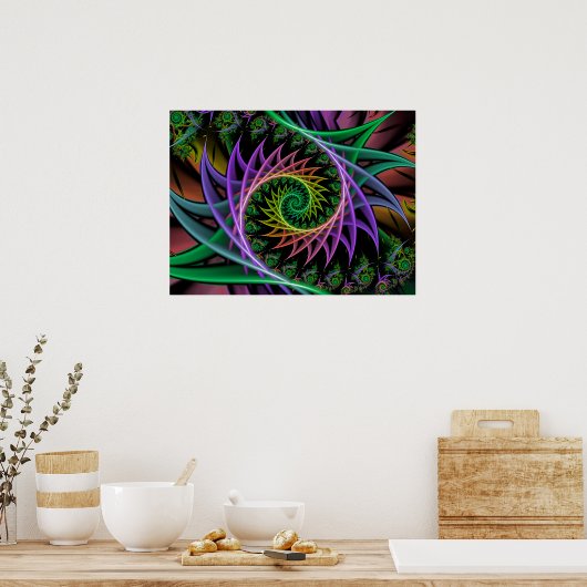 Spiky Gothic Spiral Poster (Küche)