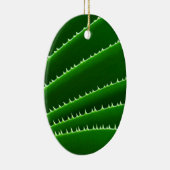 Spiky Green Leaf Muster Keramikornament (Rechts)