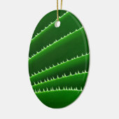 Spiky Green Leaf Muster Keramikornament (Links)