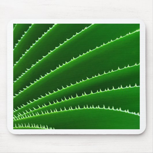Spiky Green Leaf Muster Mousepad (Vorne)