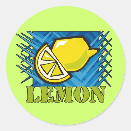 Spiky Lemon Runder Aufkleber (Vorderseite)
