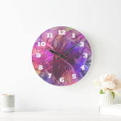 Spiky Shiny Glass Shards Abstract Design Große Wanduhr (Zuhause)