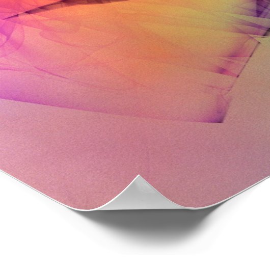 Spiky Shiny Glass Shards Abstract Design Poster (Ecke)