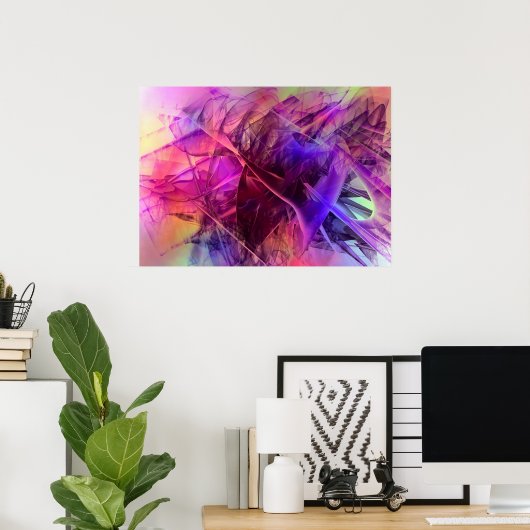 Spiky Shiny Glass Shards Abstract Design Poster (Heimbüro)