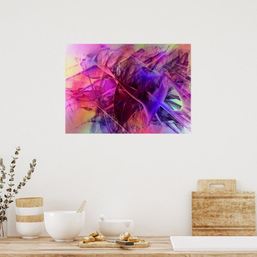 Spiky Shiny Glass Shards Abstract Design Poster (Küche)