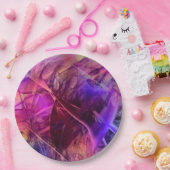 Spiky Shiny Imitate Glastextur Abstraktes Design Pappteller (Party)