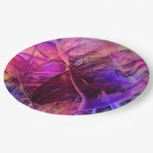 Spiky Shiny Imitate Glastextur Abstraktes Design Pappteller (Schrägansicht)