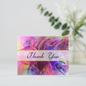 Spiky Shiny Shards Abstraktes Design Vielen Dank Postkarte (Stehend Vorderseite)