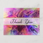Spiky Shiny Shards Abstraktes Design Vielen Dank Postkarte (Vorderseite)