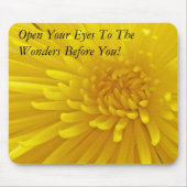 Spiky Yellow Dahlia Fotograf Mousepad (Vorne)