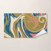 Spill - Blau, Olivgrün, Rosa und Creme Badhandtuch Set (Handtuch)