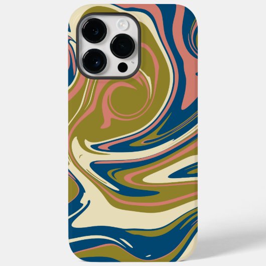 Spill - Blau, Olivgrün, Rosa und Creme Case-Mate iPhone Hülle (Rückseite)