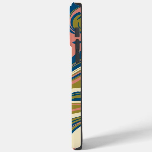 Spill - Blau, Olivgrün, Rosa und Creme Case-Mate iPhone Hülle (Rückseite / Links)