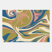 Spill - Blau, Olivgrün, Rosa und Creme Geschenkpapier Set (Vorderseite 3)