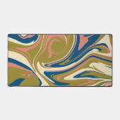 Spill - Blau, Olivgrün, Rosa und Creme Schreibtischunterlage (Vorderseite)