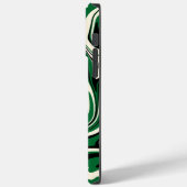 Spill - Grün, Creme und Schwarz Case-Mate iPhone Hülle (Rückseite / Links)