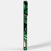 Spill - Grün, Creme und Schwarz Case-Mate iPhone Hülle (Rückseite / Rechts)