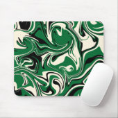 Spill - Grün, Creme und Schwarz Mousepad (Mit Mouse)