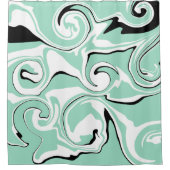 Spill - Grün (Minze) Duschvorhang (Vorderseite)