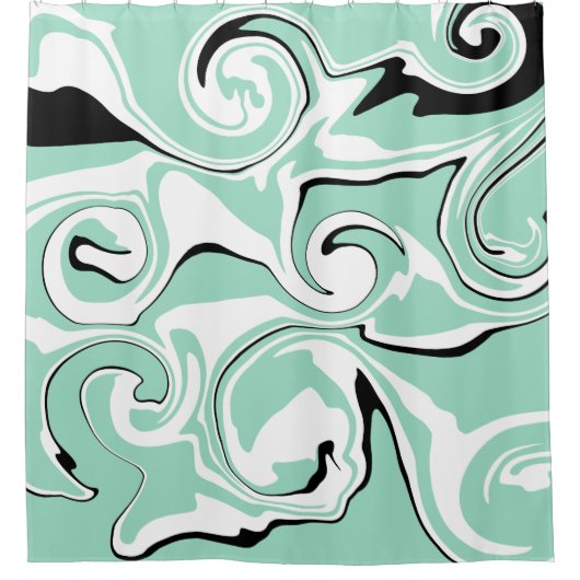 Spill - Grün (Minze) Duschvorhang (Vorderseite)