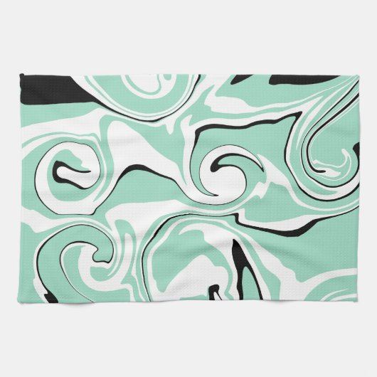 Spill - Grün (Minze) Geschirrtuch (Horizontal)