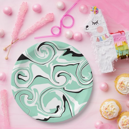 Spill - Grün (Minze) Pappteller (Party)