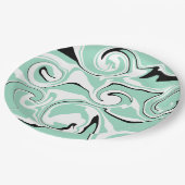 Spill - Grün (Minze) Pappteller (Schrägansicht)