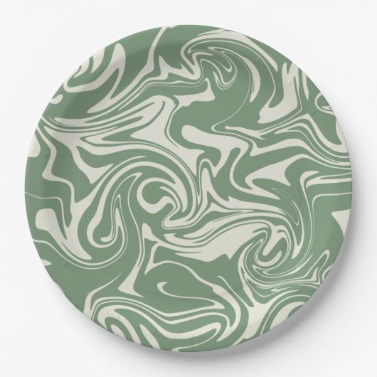 Spill - Grün Pappteller (Vorderseite)