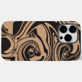 Spill in Tan und Black Retro, Marmorwirbel Case-Mate iPhone Hülle (Rückseite (Horizontal))